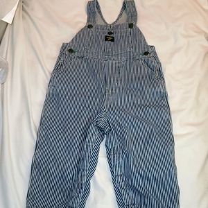 Vintage boys Oshkosh B'gosh vesteak striped overalls Size 24 months